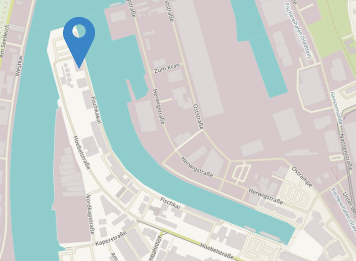 Grete's im Fischkai57 Anfahrtsskizze © OpenStreetMap-Contributors, Lizenz CC BY-SA