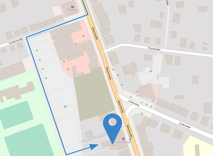 Kastie's Pastry Anfahrtsskizze © OpenStreetMap-Contributors, Lizenz CC BY-SA